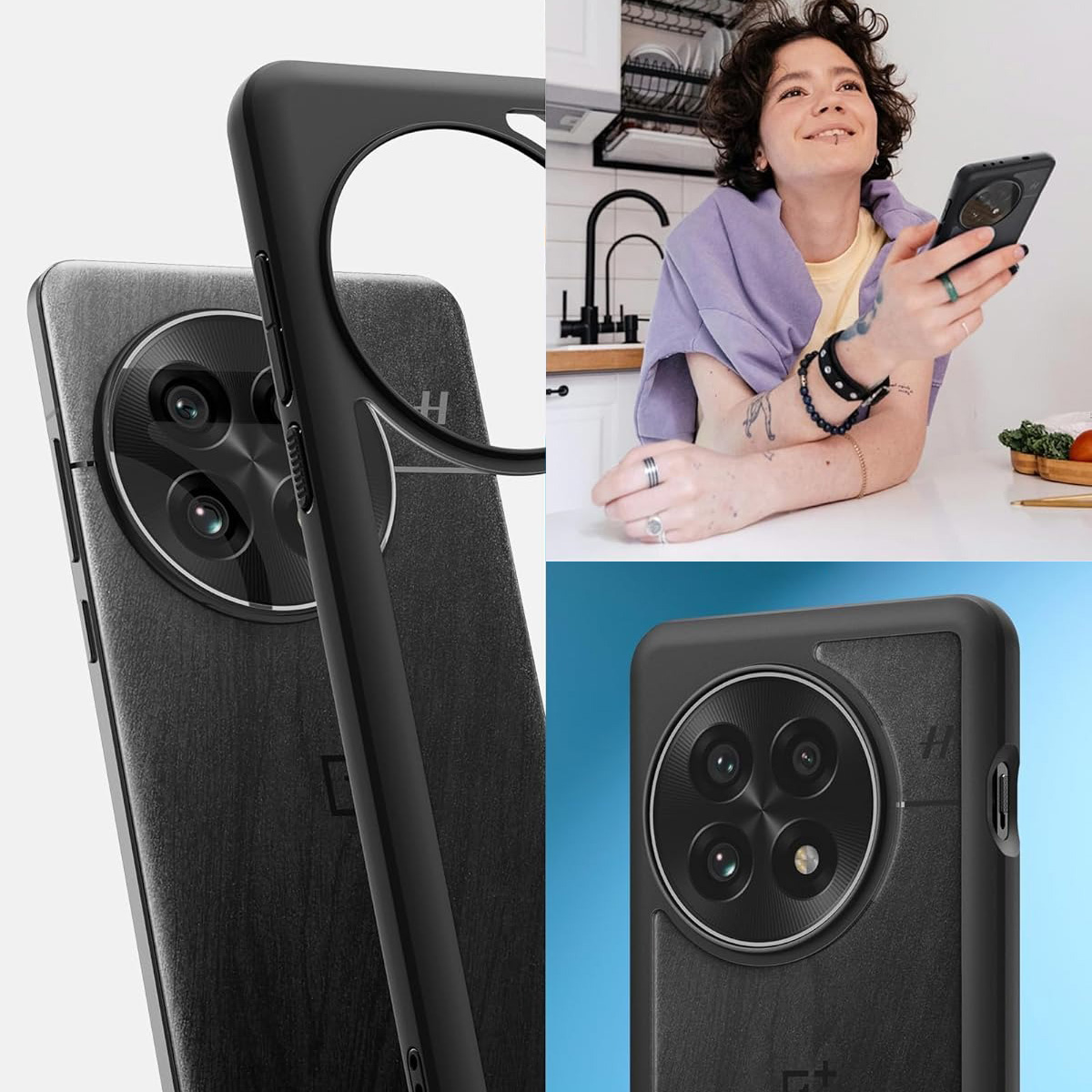 Etui Spigen Ultra Hybrid do OnePlus 13, przezroczysto-czarne